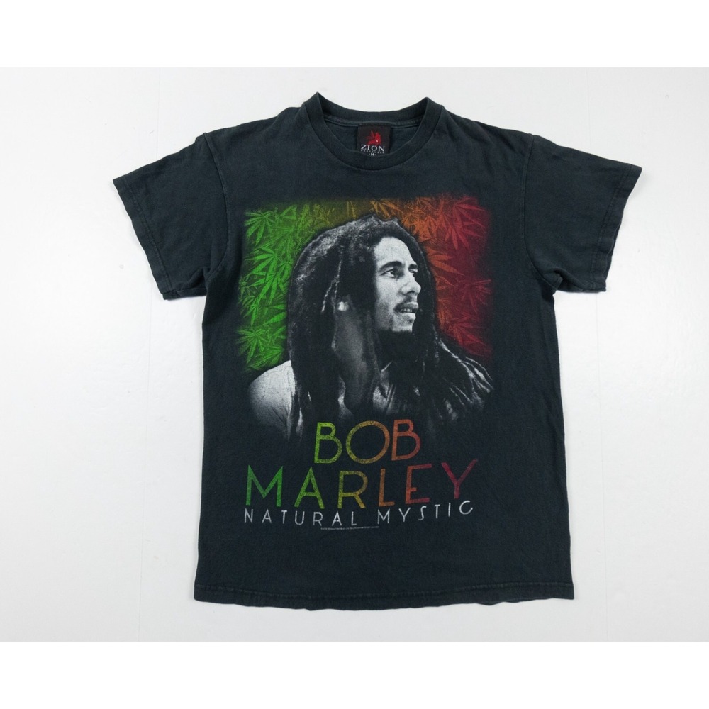 Vintage Bob Marley Shirt Adult Medium Black Short Sleeve Reggae Music Tee VTG